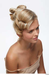 Groom references Lenny  003 hairstyle high bun long blond…